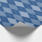 Cadeau Papier d'emballage motif Jacquard bleu (Coin)