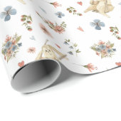 Cadeau Papier d'emballage - Motif lapins (Coin rond)