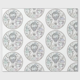 Cadeau Papier d'emballage motif mandala Zentangle dessiné