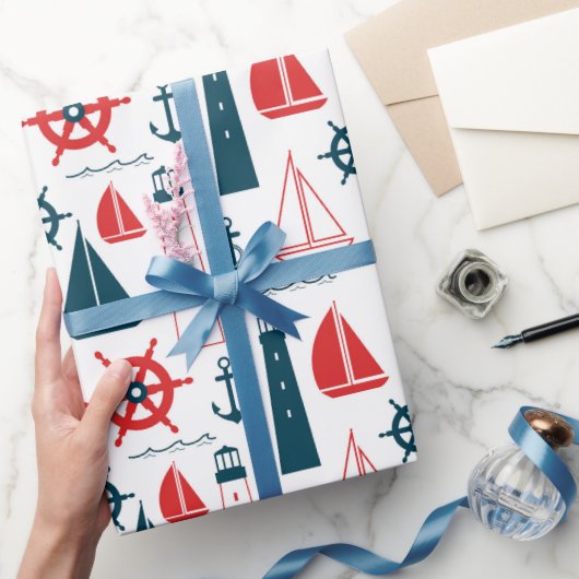 Cadeau Papier d'emballage motif Nautical Beach (Cadeaux)