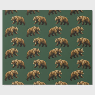 Cadeau Papier d'emballage motif ours bruns mignons