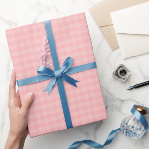 Cadeau Papier d'emballage motif rose bonbon