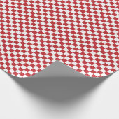 Cadeau Papier d'emballage moyen rouge foncé et de blanc (Coin)