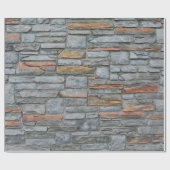 Cadeau papier d'emballage mur en pierre (Plat)