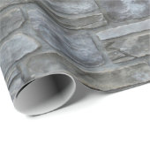 Cadeau papier d'emballage mur en pierre (Coin rond)