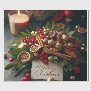 Cadeau Papier d'emballage Noël Centre de table & Épices