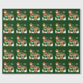 Cadeau Papier d'emballage Noël Elf Holiday (Plat)