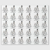 Cadeau Papier d'emballage Noël Snowman (Plat)