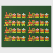Cadeau Papier d'emballage Noël Train (Plat)