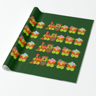 Cadeau Papier d'emballage Noël Train