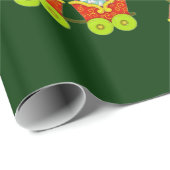 Cadeau Papier d'emballage Noël Train (Coin rond)