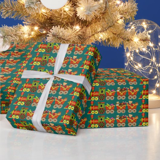 Cadeau Papier d'emballage Noël Train (Vacances)