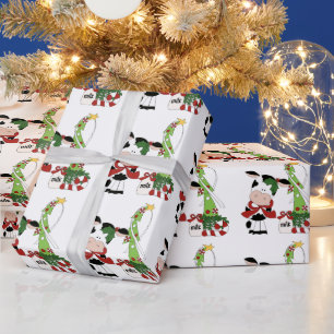 Cadeau Papier d'emballage Noël Vache