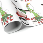 Cadeau Papier d'emballage Noël Vache (Coin rond)