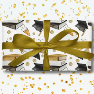 Cadeau Papier d'emballage noir blanc et or pour la remise