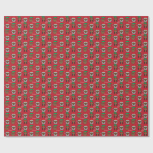 Cadeau Papier d'emballage noir de Père Noël