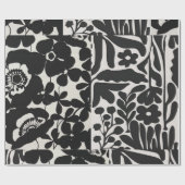 Cadeau papier d'emballage noir et blanc (Plat)