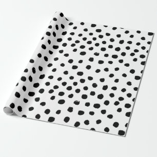 Cadeau Papier d'emballage noir et blanc