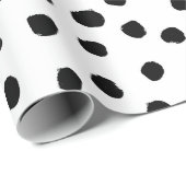 Cadeau Papier d'emballage noir et blanc (Coin rond)