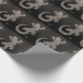 Cadeau Papier d'emballage noir et blanc de Gecko (Coin)