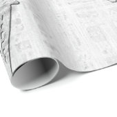 Cadeau Papier d'emballage noir et blanc de la page de déc (Coin rond)