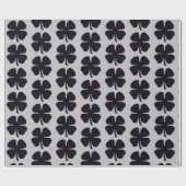 Cadeau Papier d'emballage noir gris brillant (Plat)