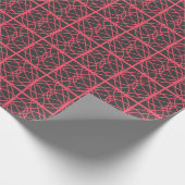 Cadeau papier d'emballage noir motif ping (Coin)