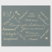 Cadeau Papier d'emballage nommé fait sur commande de (Plat)