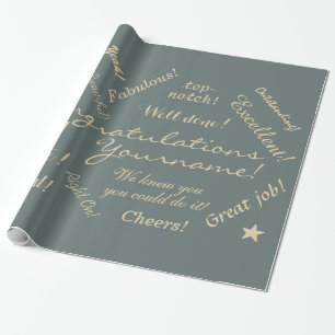 Cadeau Papier d'emballage nommé fait sur commande de