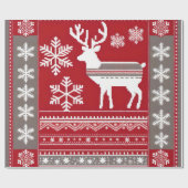 Cadeau papier d'emballage normalisé de noël (Plat)