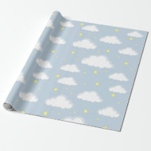 Papier d'emballage Nuages Ciel Doux