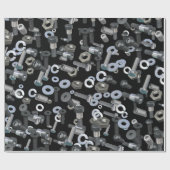 Cadeau Papier d'emballage - Nuts et boulons (Plat)