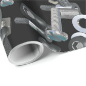 Cadeau Papier d'emballage - Nuts et boulons (Coin rond)