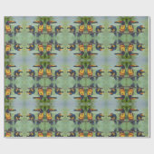 Cadeau Papier d'emballage - Oiseaux tropicaux 02 (Plat)
