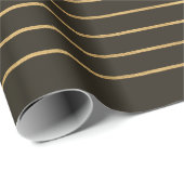 Cadeau Papier d'emballage or et Brown (Coin rond)