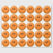 Cadeau Papier d'emballage orange (Plat)