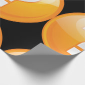 Cadeau Papier d'emballage orange de point d'interrogation (Coin)