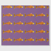 Cadeau Papier d'emballage orange de poisson rouge mignon (Plat)