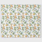Cadeau Papier d'emballage - Oranges et citrons (Plat)