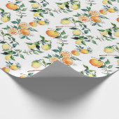 Cadeau Papier d'emballage - Oranges et citrons (Coin)