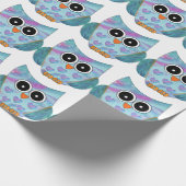 Cadeau Papier d'emballage orienté de hibou (Coin)