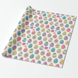 Cadeau Papier d'emballage orienté d'oeuf de pâques