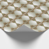 Cadeau Papier d'emballage orné doré élégant (Coin)