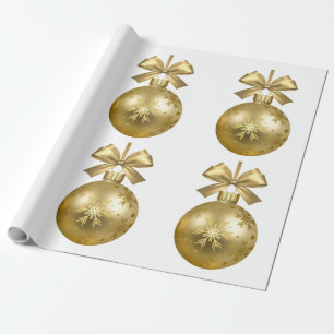 Cadeau Papier d'emballage ornement boule flocon de neige