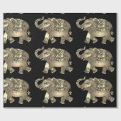 Cadeau papier d'emballage ornemental d'éléphant (Plat)