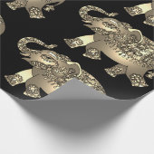 Cadeau papier d'emballage ornemental d'éléphant (Coin)