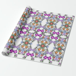 Cadeau papier d'emballage ornemental pour fleurs