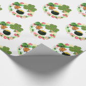 Cadeau Papier d'emballage Ourson de la Saint-Patrick (Coin)