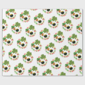Cadeau Papier d'emballage Ourson de la Saint-Patrick (Plat)