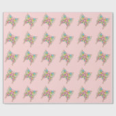 Cadeau Papier d'emballage Papillon (Plat)